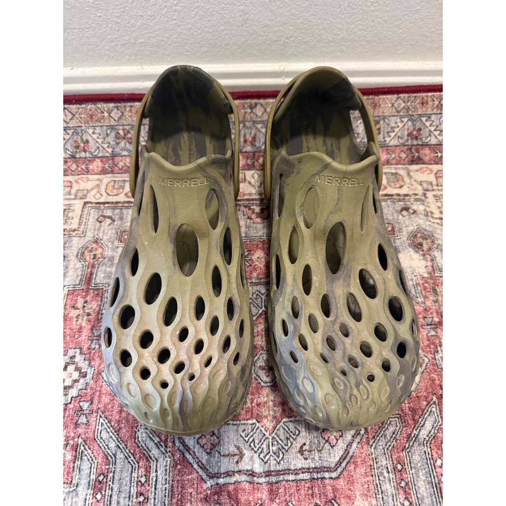 Merrell Hydro Moc Mens Size 14 Olive‎ Green Marbled Water Shoes Clogs J003751